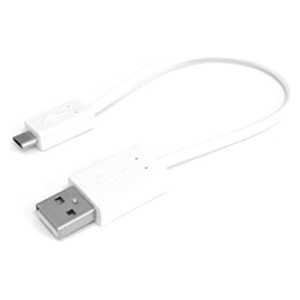 クオリティトラストジャパン ［micro USB］ 充電USBケーブル 2A （20cm・ホワイト）QX-041WH QX-041WH