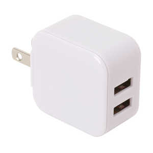 クオリティトラストジャパン 2.4A出力USB2ポート スリムタイプACアダプタ パープル QU-029PU クオリティトラストジャパン 2.4A出力USB2ポート スリムタイプACアダプタ パープル QU-029PU