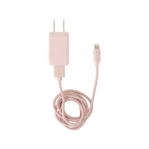 クオリティトラストジャパン 2.4A USB2ポート スリムACアダプタ Lightningケーブル付 ピンク QL-0201PK クオリティトラストジャパン 2.4A USB2ポート スリムACアダプタ Lightningケーブル付 ピンク QL-0201PK