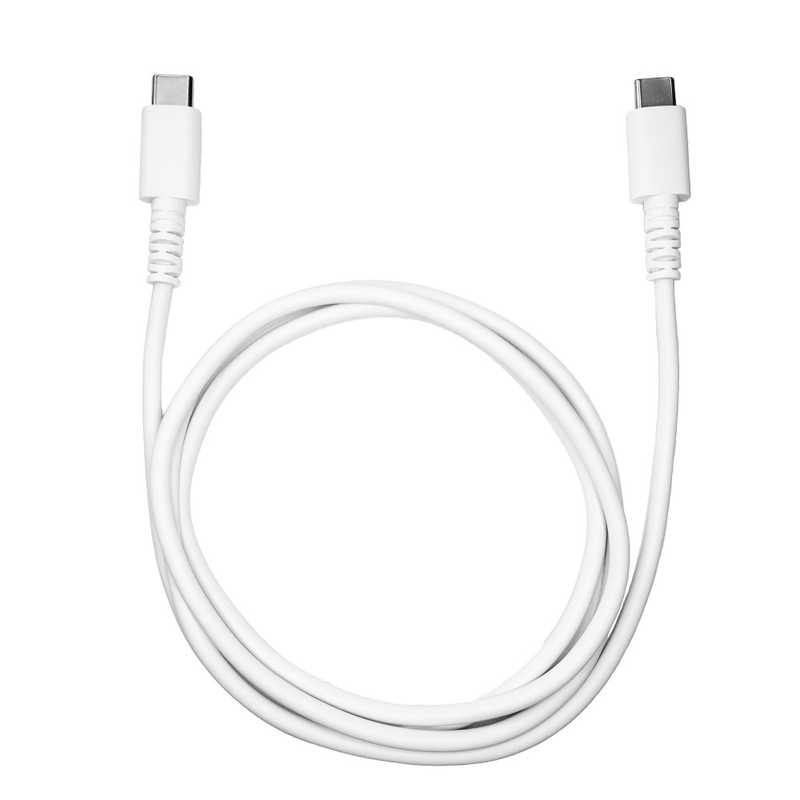 クオリティトラストジャパン クオリティトラストジャパン PD対応 USB Type-C to Type-Cやわらかいのに切れにくいケーブル 1m ホワイト QTC-0416WH QTC-0416WH