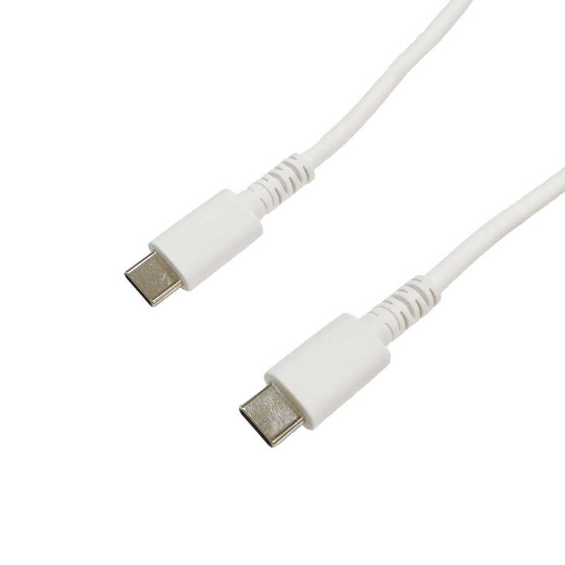 クオリティトラストジャパン クオリティトラストジャパン PD対応 USB Type-C to Type-Cやわらかいのに切れにくいケーブル 1m ホワイト QTC-0416WH QTC-0416WH
