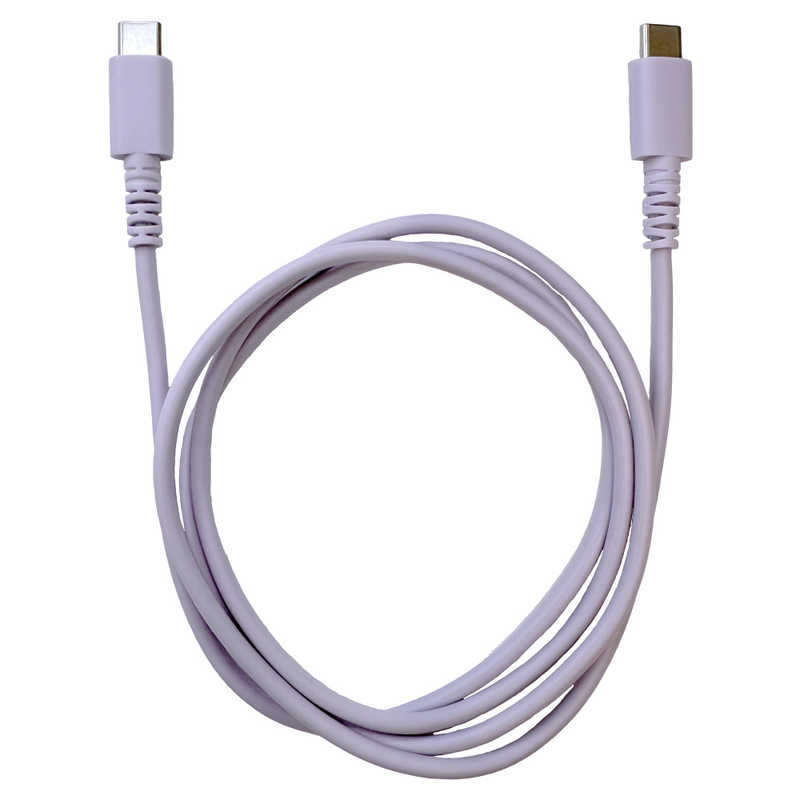 クオリティトラストジャパン クオリティトラストジャパン PD対応 USB Type-C to Type-Cやわらかいのに切れにくいケーブル 1m パープル QTC-0416PU QTC-0416PU