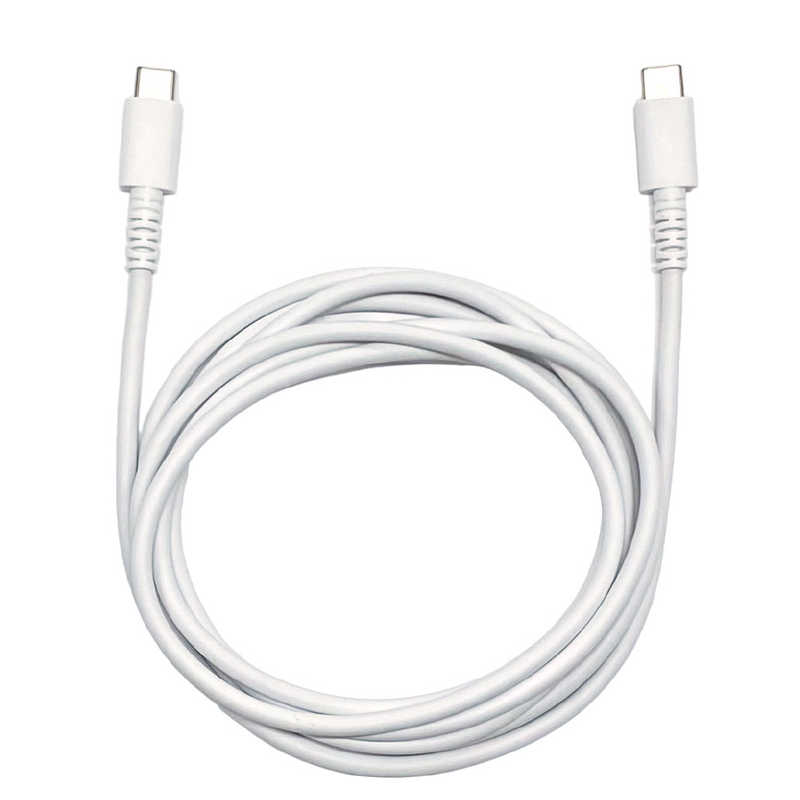 クオリティトラストジャパン クオリティトラストジャパン PD対応 USB Type-C to Type-Cやわらかいのに切れにくいケーブル 2m ホワイト QTC-0417WH QTC-0417WH