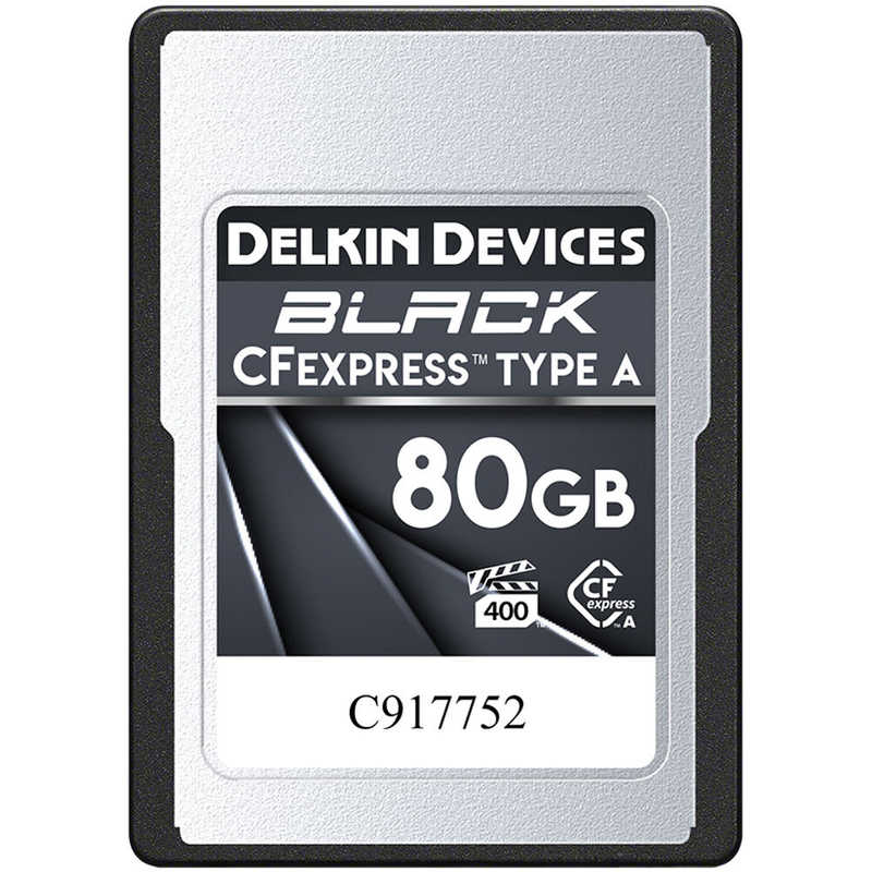 デルキンデバイス デルキンデバイス BLACK CFexpress Type Aカード 80GB VPG400 ［80GB］ DCFXABLK80 DCFXABLK80