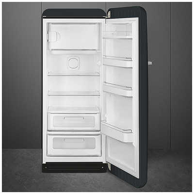 SMEG　冷蔵庫 ブラック ［1ドア /右開きタイプ］　FAB28RBL5JP（標準設置無料） SMEG 冷蔵庫 ブラックベルベット ［1ドア /右開きタイプ