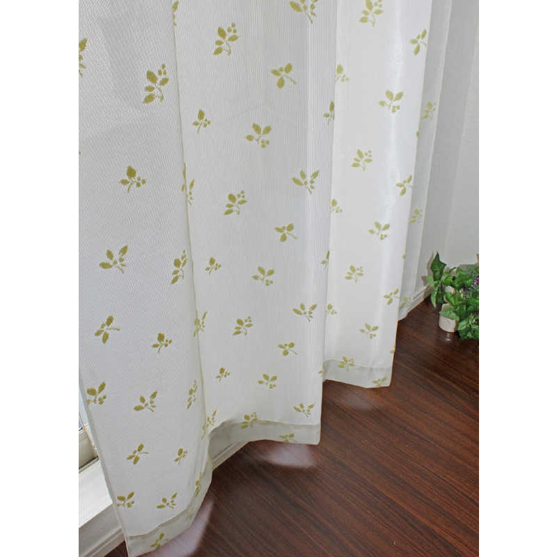 HACHIYA HACHIYA 2枚組 断熱･保温パイルミラーレースカーテン (100×198cm)  