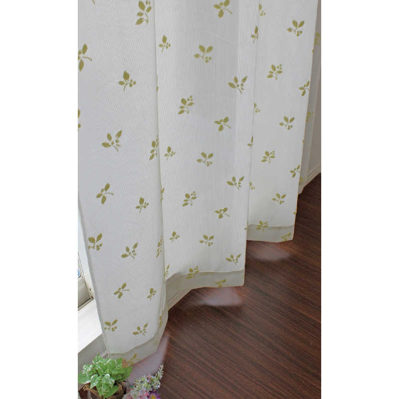 HACHIYA HACHIYA 2枚組 断熱･保温パイルミラーレースカーテン (100×198cm)  