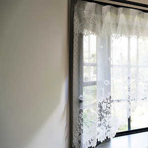 HACHIYA パイルレースデザインカーテン(幅150×丈85cm) 