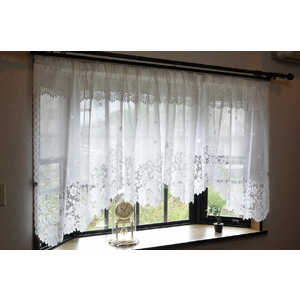 HACHIYA パイルレースデザインカーテン(幅300×丈85cm) HACHIYA パイルレースデザインカーテン(幅300×丈85cm)