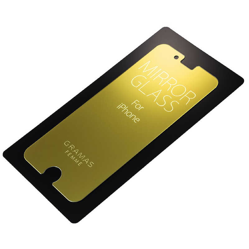 坂本ラヂヲ 坂本ラヂヲ iPhone 6s Plus/ 6 Plus用 GRAMAS FEMME Protection Mirror Glass FEXIP6PMG Gold FEXIP6PMG Gold