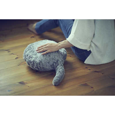 ユカイ工学リラクゼーションロボットしっぽクッションハスキーグレー