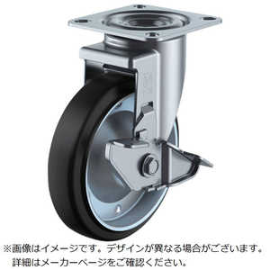 ユーエイキャスター ユーエイ プレート式 自在 キャスター ゴム 車輪径100mm ストッパー付き Jタイプ RJ2-S型 取付寸法71×71(68×68) RJ2100WSP ユーエイキャスター ユーエイ プレート式 自在 キャスター ゴム 車輪径100mm ストッパー付き Jタイプ RJ2-S型 取付寸法71×71(68×68) RJ2100WSP