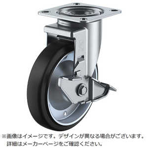 ユーエイキャスター ユーエイ プレート式 自在 キャスター ゴム 車輪径125mm ストッパー付き Jタイプ RJ2-S型 取付寸法80×80(75×75) RJ2125WSP ユーエイキャスター ユーエイ プレート式 自在 キャスター ゴム 車輪径125mm ストッパー付き Jタイプ RJ2-S型 取付寸法80×80(75×75) RJ2125WSP