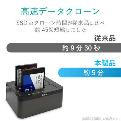 【送料込】Logitec・HDDコピースタンド 2BAY 3.5インチ 2.5インチ USB3.1(Gen1) / USB3.0 HDDデュプリケーター SSD対応 【LHR-2BDPU3】 HDD コピースタンド エラースキップ機能搭載 2BAY 3.5インチ 2.5インチ