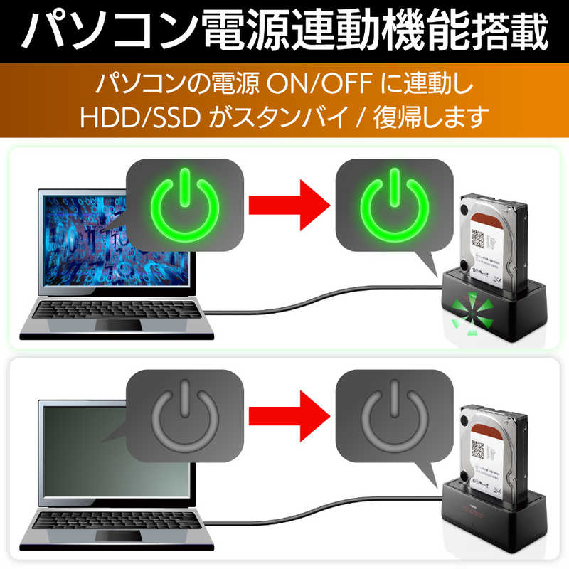 エレコム　ELECOM エレコム　ELECOM HDD/SSDスタンド USB-A接続 (Windows11対応/Mac) ブラック  [3.5インチ&2.5インチ対応 /SATA /1台] LGB-1BSTU3 LGB-1BSTU3