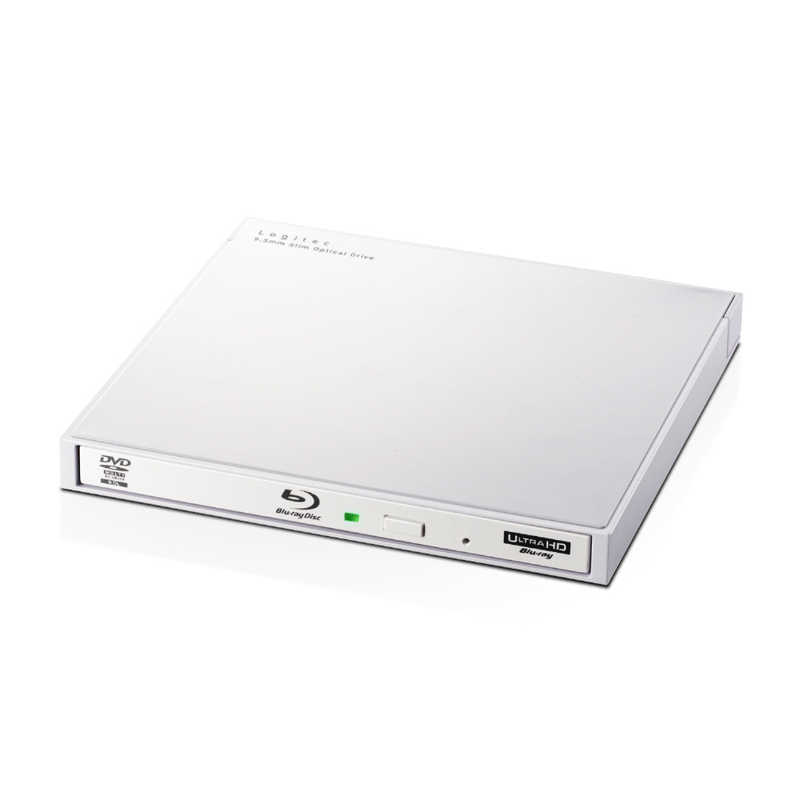 ロジテック ロジテック Blu-rayディスクドライブ/USB3.0/スリム/書キ込ミソフト付/UHDBD対応/Type-Cケーブル付/ホワイト LBD-PWA6U3CLWH LBD-PWA6U3CLWH