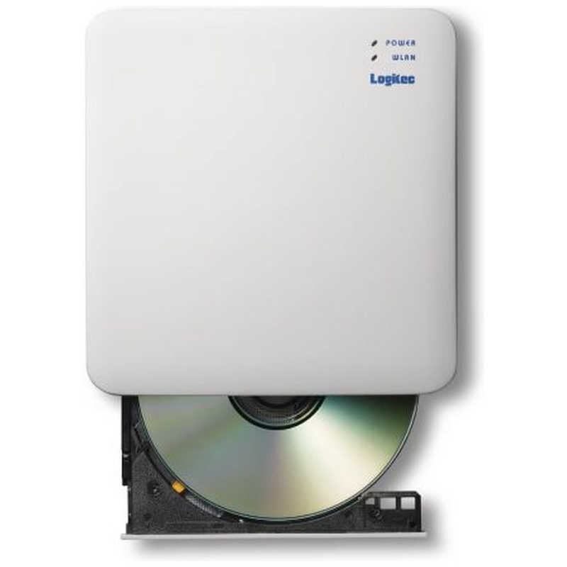 エレコム　ELECOM エレコム　ELECOM 【アウトレット】スマホ タブレット 用 外付け CDドライブ WiFi ワイヤレス接続 ホワイト LDR-SM5WURWH LDR-SM5WURWH