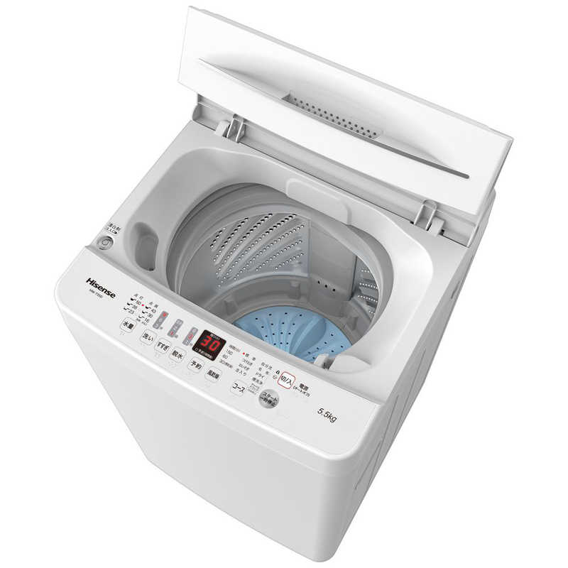 ハイセンス ハイセンス 全自動洗濯機 洗濯5.5kg HW-T55D ホワイト HW-T55D ホワイト