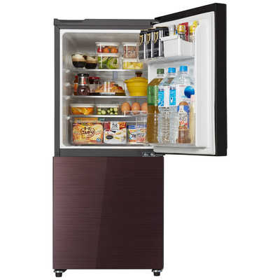 ハイセンス 冷蔵庫 2ドア 右開き 134L HR-G13B-BR ブラウン の通販