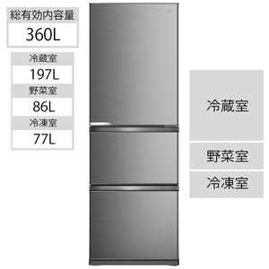 ハイセンス 冷蔵庫 3ドア 右開き 360L HR-D3601S シルバー の通販