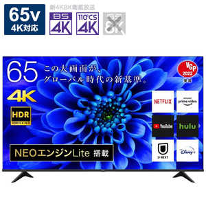 ハイセンス 液晶テレビ 65V型 4Kチューナー内蔵 EC専用 65E6G