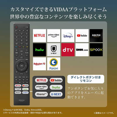 ハイセンス 液晶テレビ [ 65V型 / 4Kチューナー内蔵 ] 65A6H の通販