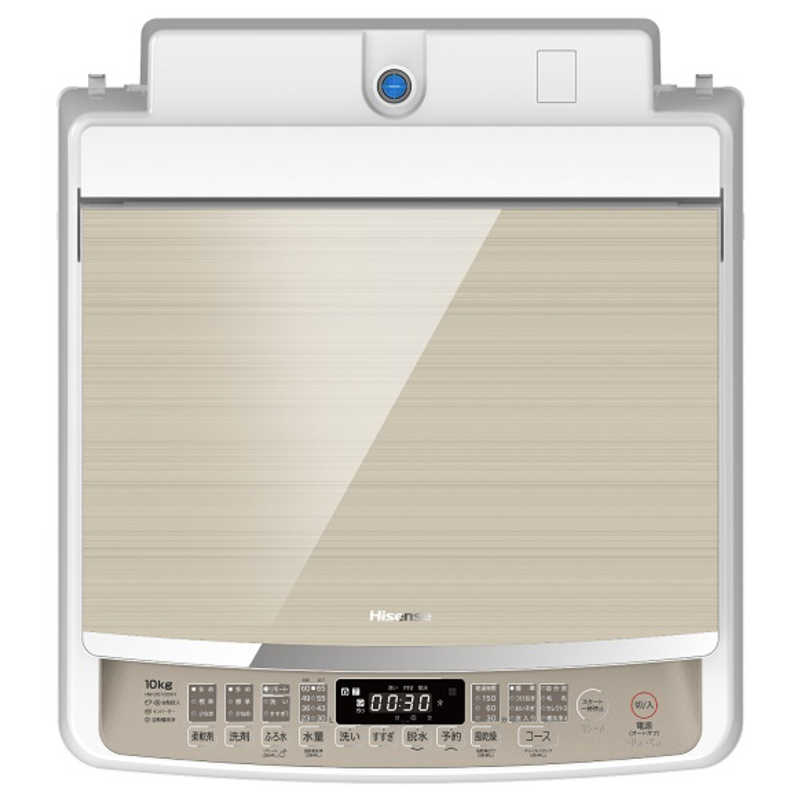 ハイセンス ハイセンス 全自動洗濯機 洗濯10.0kg 洗剤自動投入 Wi-Fi機能 ホワイト/シャンパンゴールド HW-DG100XH HW-DG100XH
