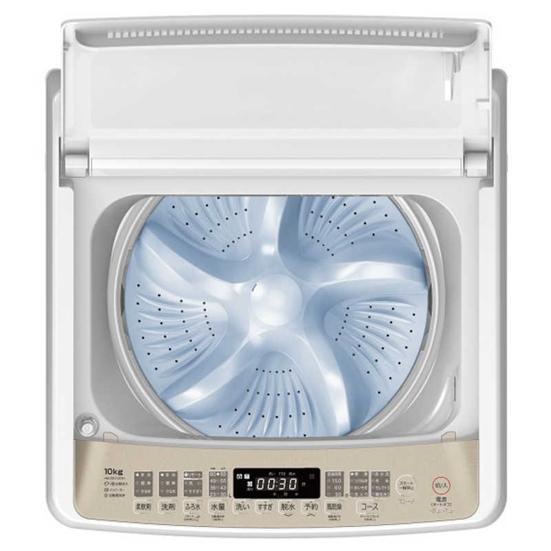 ハイセンス ハイセンス 全自動洗濯機 洗濯10.0kg 洗剤自動投入 Wi-Fi機能 ホワイト/シャンパンゴールド HW-DG100XH HW-DG100XH