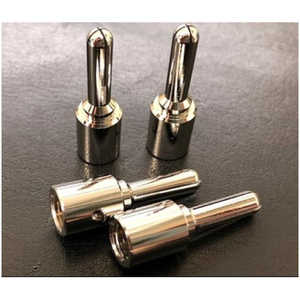 ZONOTONE LUG-5.5シリーズ対応・交換用プラグ ロジウムメッキ・バナナプラグ(先端のみ・4本組) LUGB-SRh ZONOTONE LUG-5.5シリーズ対応・交換用プラグ ロジウムメッキ・バナナプラグ(先端のみ・4本組) LUGB-SRh