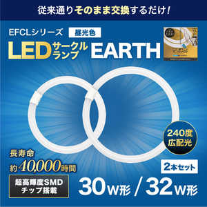 エコデバイス 30形+32形LEDサークルランプ(昼光色) EFCL30･32LED-ES/28N