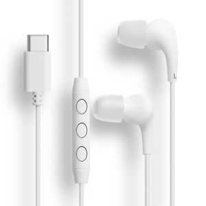 FSC Type-C接続イヤホン 低反発イヤーピース付＜ホワイト＞ FS-CEMSLB01-WH
