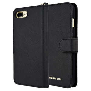 マイケルコース iPhone 7Plus/8Plus Black Leather Folio 32S7GZ3L9L-001 ブラック 手帳型ケース　ブラック 32S7GZ3L9L001