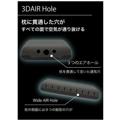 ウェザリージャパン 活性炭配合 3D立体無重力枕 ｢炭眠(Sサイズ)｣ 衝撃