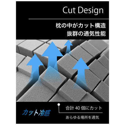 ウェザリージャパン 活性炭配合 3D立体無重力枕 ｢炭眠(Sサイズ)｣ 衝撃