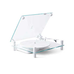 TRANSPARENTSPEAKER Bluetooth対応ターンテーブル TRANSPARENT TURNTABLE White TT-W