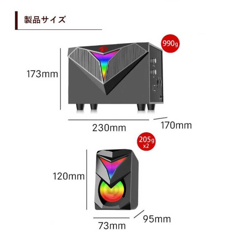 ITPROTECH ITPROTECH PCスピーカー 3.5mm接続 Toccata [USB電源 /2.1ch] GS700TI GS700TI
