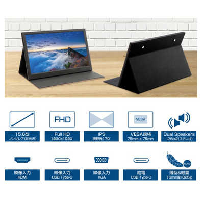ITPROTECH PCモニター [15.6型 /フルHD(1920×1080) /ワイド] LCD15HCR