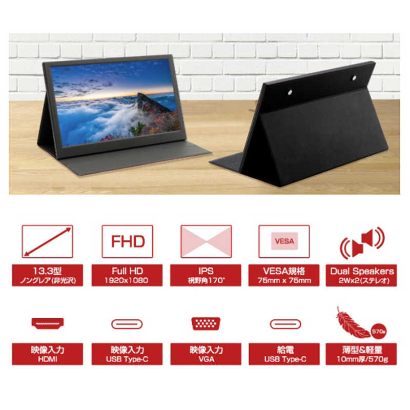 ITPROTECH ITPROTECH PCモニター [13.3型 /フルHD(1920×1080) /ワイド] LCD13HCR-IPS LCD13HCR-IPS