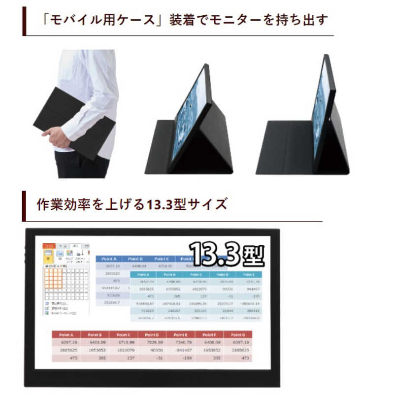 ITPROTECH ITPROTECH PCモニター [13.3型 /フルHD(1920×1080) /ワイド] LCD13HCR-IPS LCD13HCR-IPS