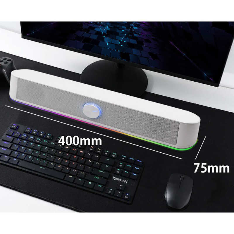 ITPROTECH ITPROTECH PCスピーカー 3.5mm接続 ADIEMUS ホワイト ［USB電源］ REDRAGON ホワイト ［USB電源 /2.0ch］ GS560WTI GS560WTI