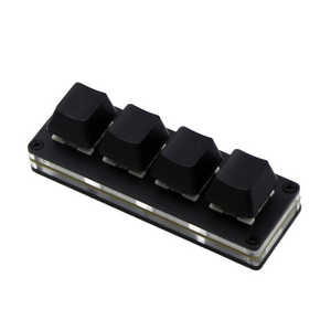 ITPROTECH ちょい足しキーボード 4キー ブラック ［ カスタマイズ4キー / メカニカル 赤軸］ ブラック ［有線 /USB］ MK-04BK
