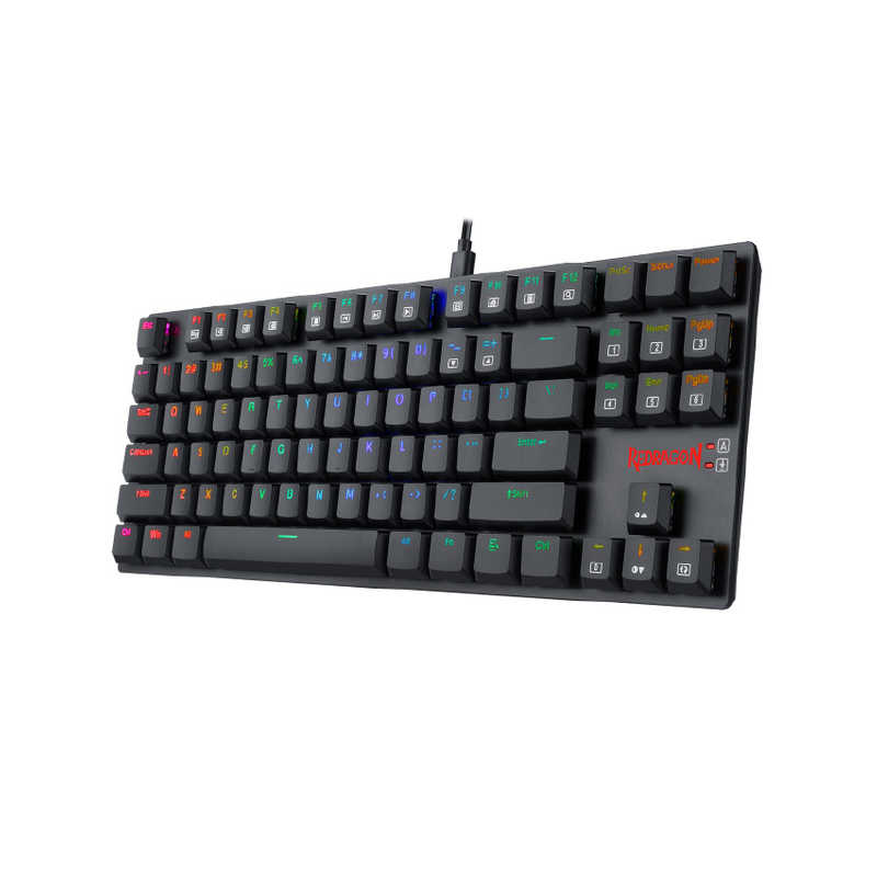 ITPROTECH ITPROTECH ロープロファイル メカニカルキーボード テンキーレス 赤軸 87KEY REDRAGON ブラック ［有線 /USB］ K607-RGBTI K607-RGBTI