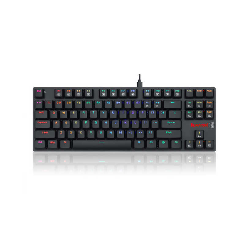 ITPROTECH ITPROTECH ロープロファイル メカニカルキーボード テンキーレス 赤軸 87KEY REDRAGON ブラック ［有線 /USB］ K607-RGBTI K607-RGBTI