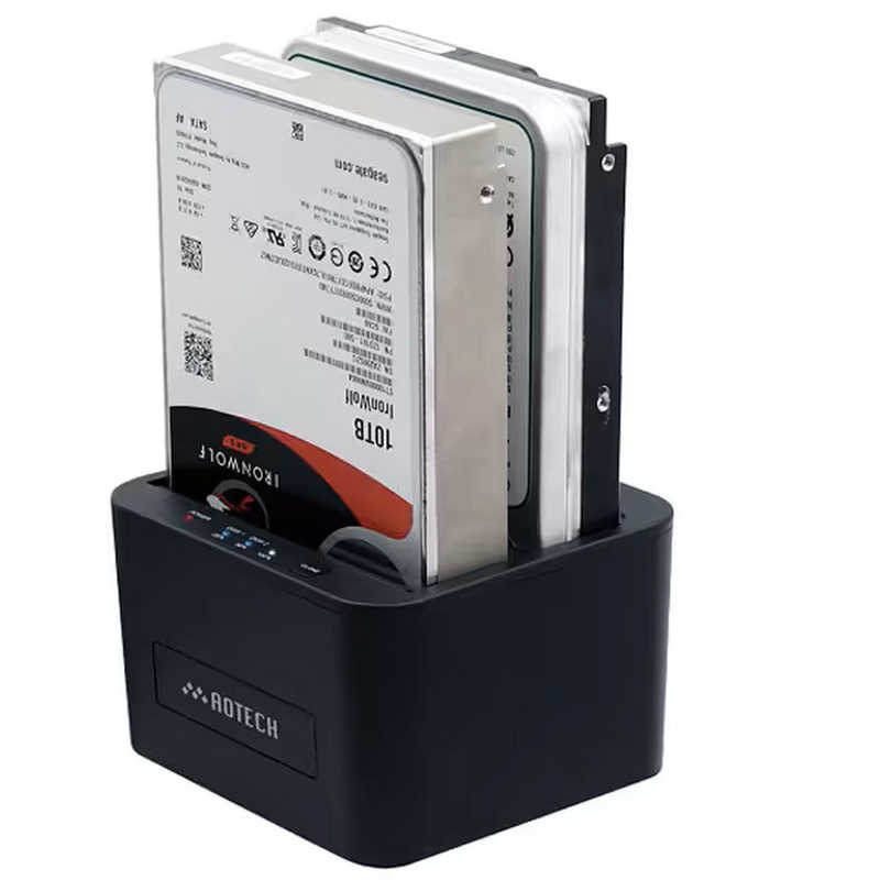 ITPROTECH ITPROTECH HDD/SSDスタンド クローン機能搭載 USB-A接続(Widnwos11対応) ［3.5インチ＆2.5インチ対応/SATA/2台］ブラック AOK-CLONE-U32 AOK-CLONE-U32