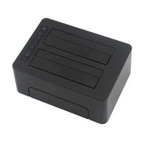 アオテック HDD/SSDスタンド USB-A接続 クローン機能(Windows11対応) ［2.5インチ＆3.5インチ対応/SATA/USB3.2 Gen1/2台］ ブラック AOK-CLONE-U3SB