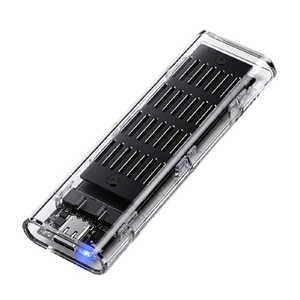 アオテック HDD/SSDケース USB-C接続(Windows11対応) ［NVMe M.2 SSD/USB3.2 Gen2/1台］ クリア AOK-M2NVME-C10G
