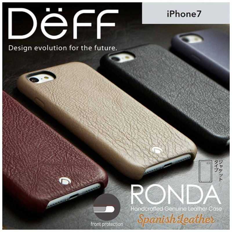 DEFF DEFF iPhone 7用RONDA Spanish Leather Case DCS-IP7RABSLGE DCS-IP7RABSLGE