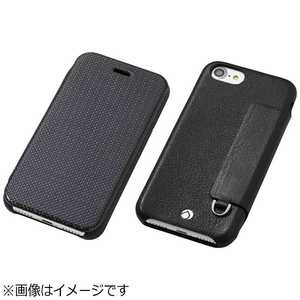 DEFF iPhone 7 Plus用 RONDA Carbon &Spanish Leather Case カーボンフリップタイプ ブラック DCS-IP7PRAFCLBK
