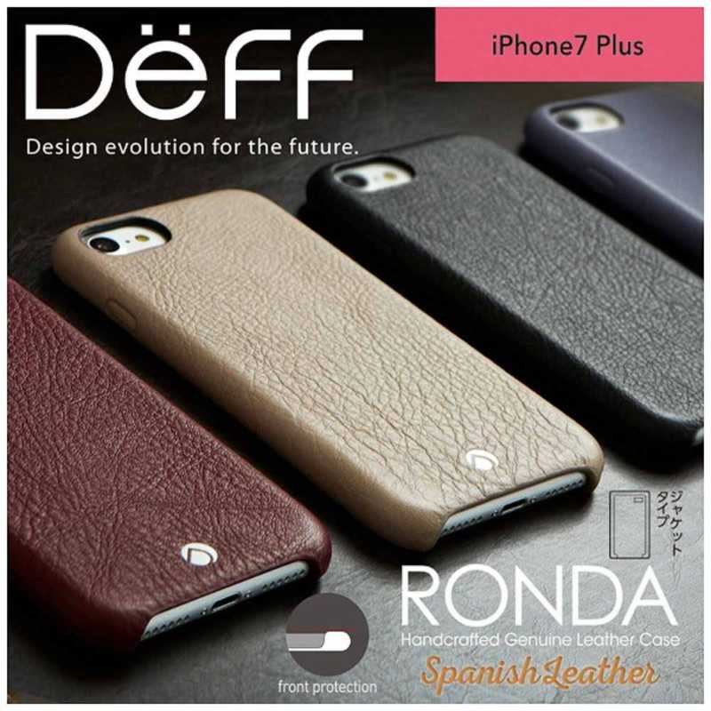DEFF DEFF iPhone 7 Plus用 レザーケース RONDA Spanish Leather Case ジャケットタイプ グレージュ DCS-IP7PRABSLGE DCS-IP7PRABSLGE