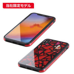 IOデータ iPhone XS 5.8インチ用 ガラス+TPU+アルミ複合素材ケース BKS-IP18STGGASRD ステンドグラス(レッド)